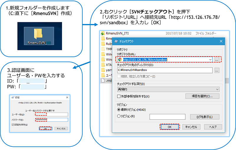 svnの設定